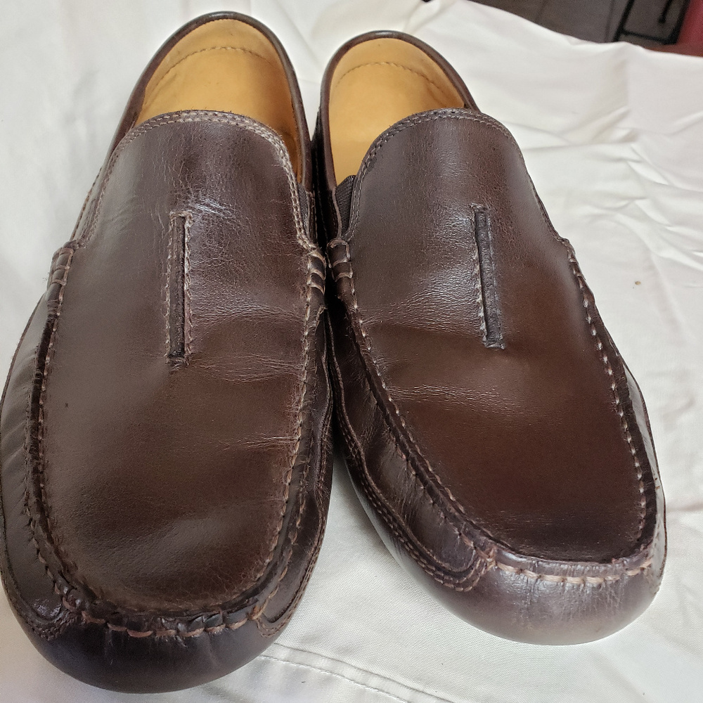 Clarks Brown Leather Driving Moccasins 12 M